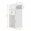 Advwin Narrow Sofa End Table with Drawer