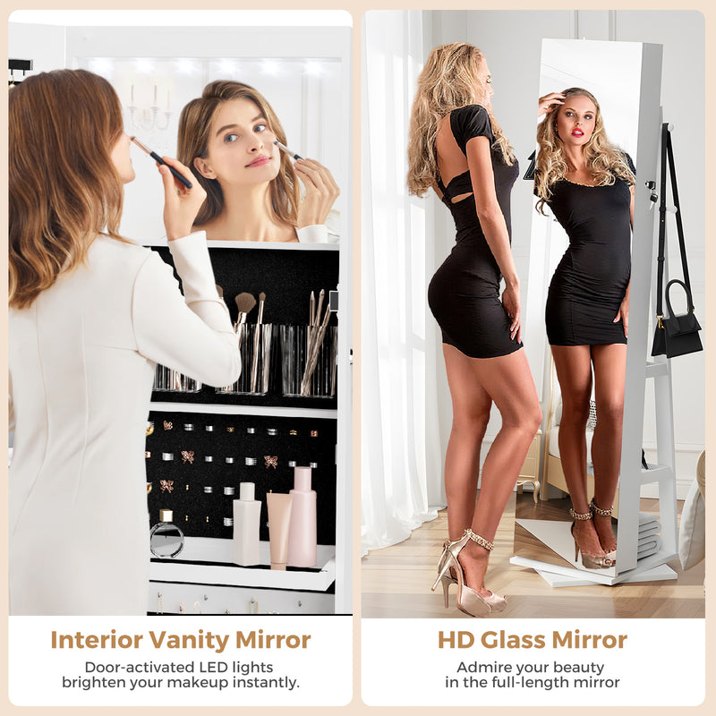 Advwin 360° Swivel Jewelry Cabinet with Lock