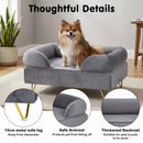 Advwin Elevated Dog Sofa Bed with Soft Velvet Cushion