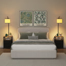 Advwin Floor Lamp with Table & 2 Drawers Nightstand