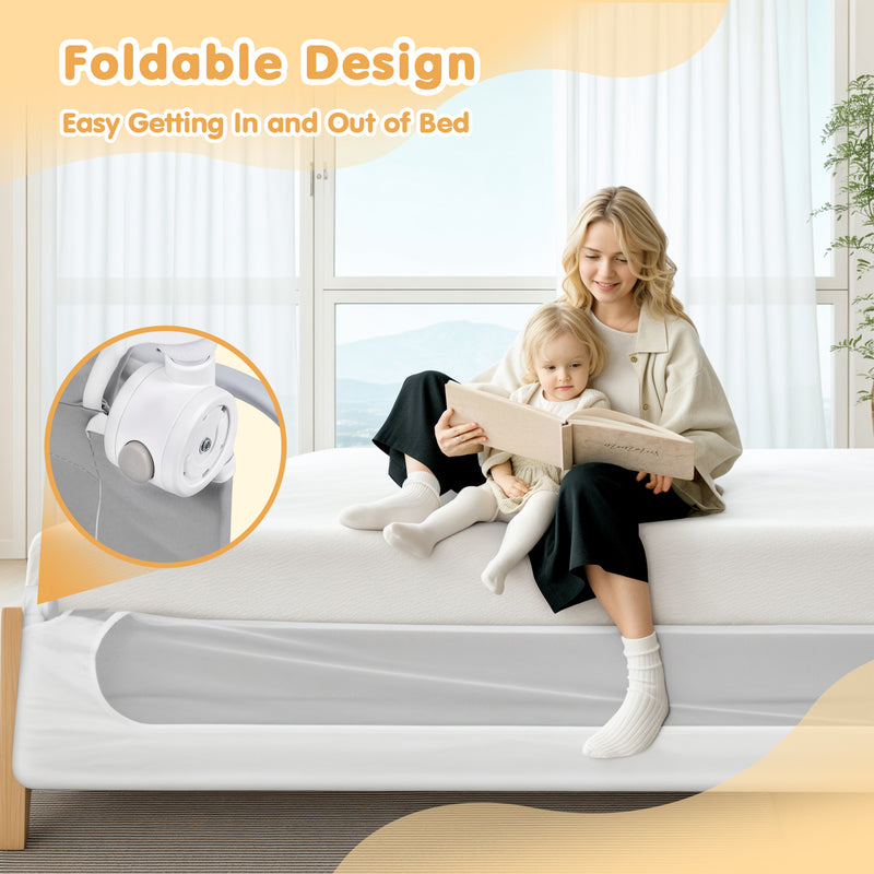 Advwin Folding Baby Bed Rail Adjustable 200x60cm
