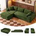 Advwin 278cm L Shape Modular Sectional Sofa Corduroy