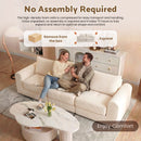 Advwin 235cm Corduroy 3-Seater Modular Sofa Bed
