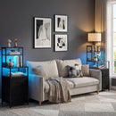 Advwin LED Bedside Table with Charging Station
