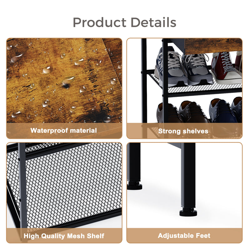 Advwin Shoe Rack Shoe Storage Organizer with 2 Drawers