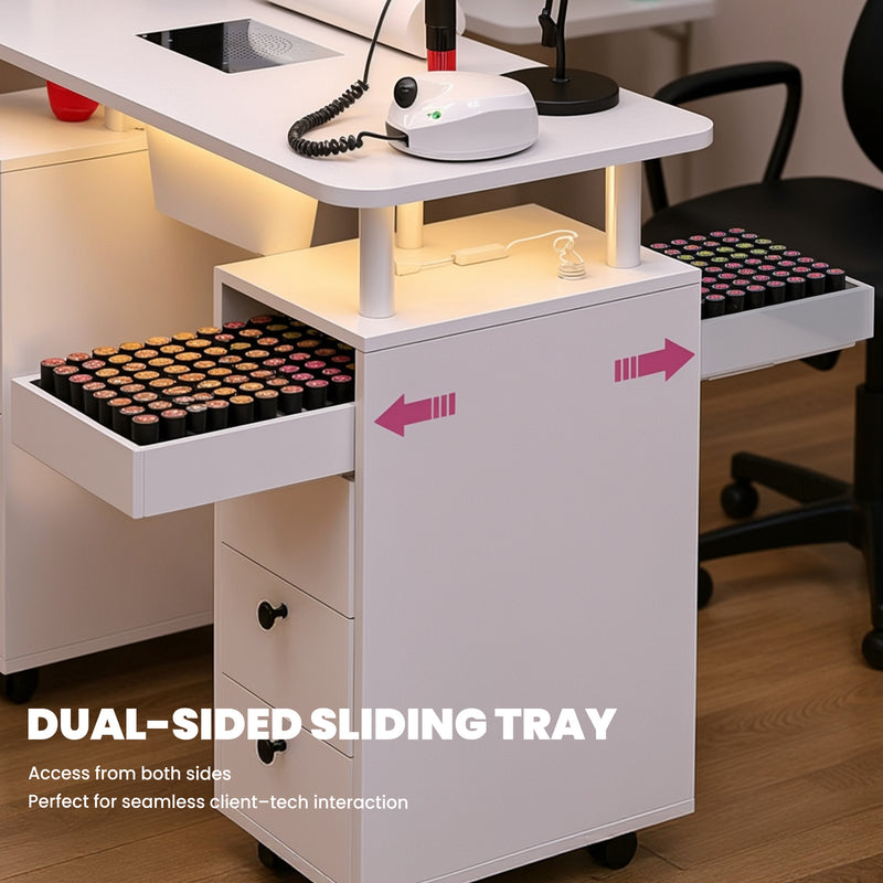 Advwin Manicure Table w/Dust Collector Floating Light