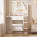 Advwin Dressing Table Set with LED Mirror & Drawers
