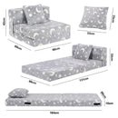 Advwin 3-in-1 Toddler Folding Sofa Bed with Pillow