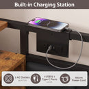 Advwin Single Corner Bed Frame with Foldable Desk