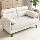 Advwin 2-Seater Velvet Fabric Loveseat Sofa 120cm