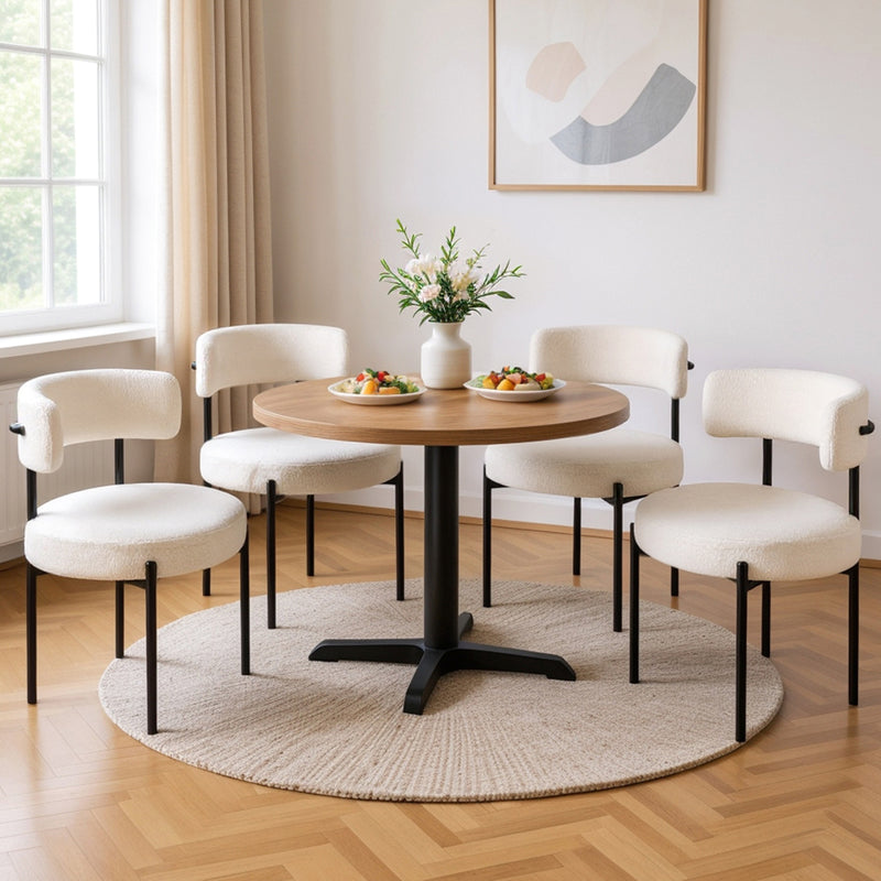 Advwin Dining Chairs Set of 4 Velvet White
