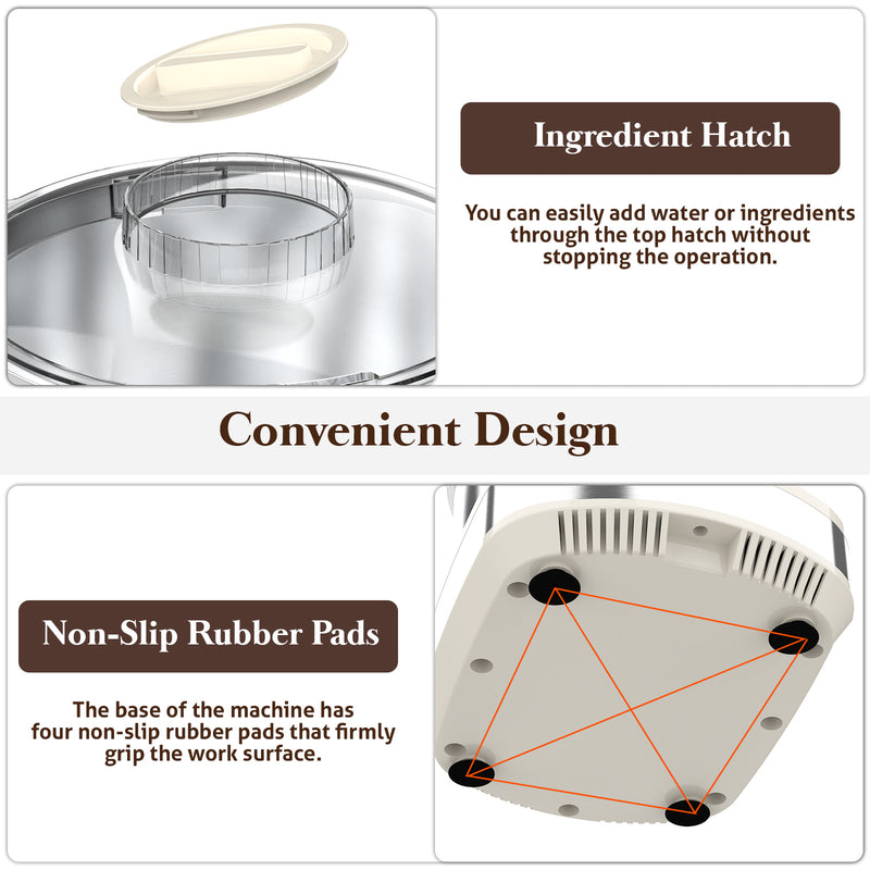 Advwin Electric Dough Maker 6.5L with Kneading & Ferment