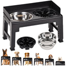 Advwin Adjustable Elevated Dog Bowls with Slow Feeder