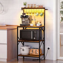 Advwin 4 Tiers Kitchen Bakers Rack with Power Outlet