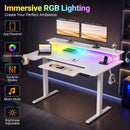 Advwin 120cm Electric Standing Desk w/ LED Light