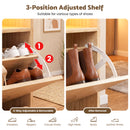 Advwin LED Shoe Storage Cabinet w/ Flip Drawers