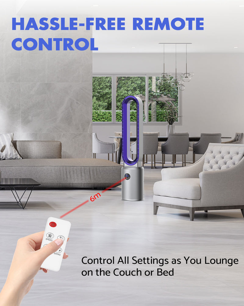 Advwin Remote Advwin Bladeless Tower Fan Portable Electric