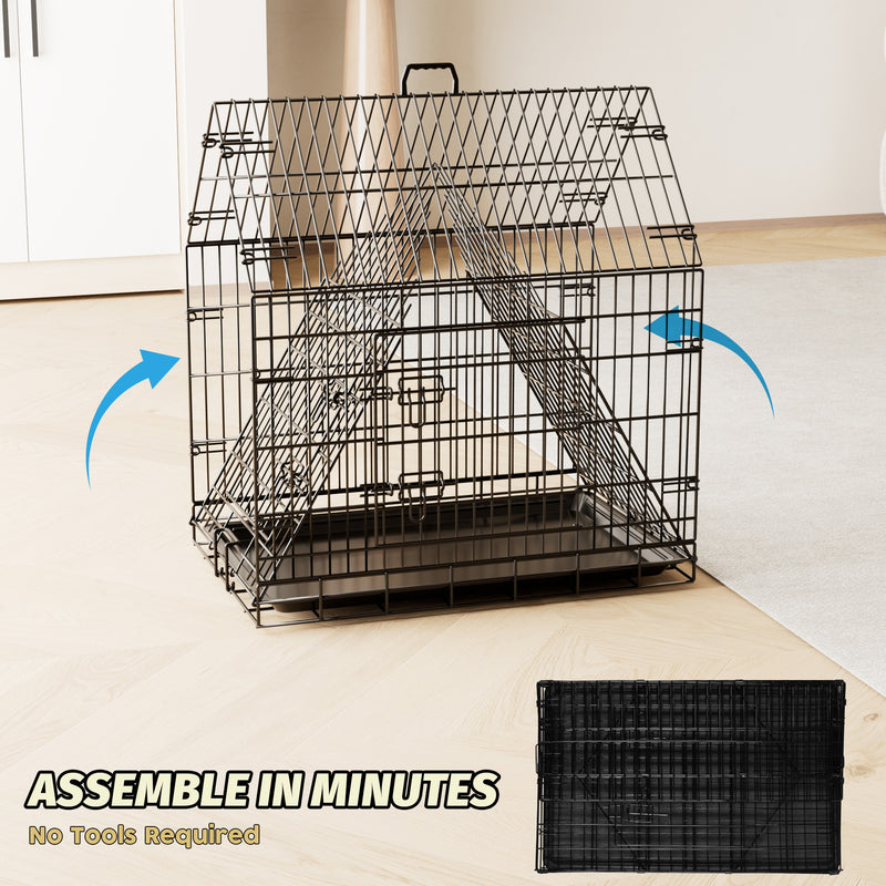 Advwin Heightened Double Door Dog Crate