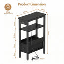 Advwin LED Bedside Table w/ AC Outlets and USB Ports
