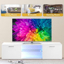 Advwin LED TV Unit Cabinet Entertainment Unit White