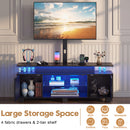 Advwin 130cm LED TV Cabinet with Power Outlet