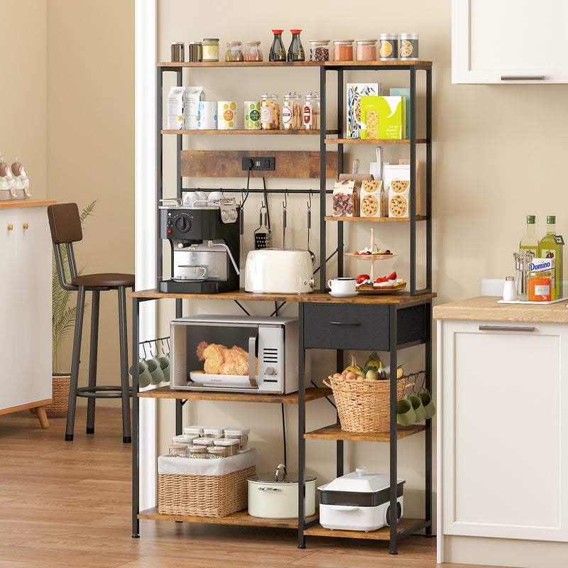 Advwin 6 Tiers Large Bakers Rack with Power Outlets