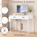 Advwin 100cm Small Desk with 2 Drawers