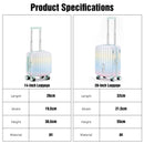Advwin 2PCS Attachable Hardshell Luggage Set 14/20 Inch