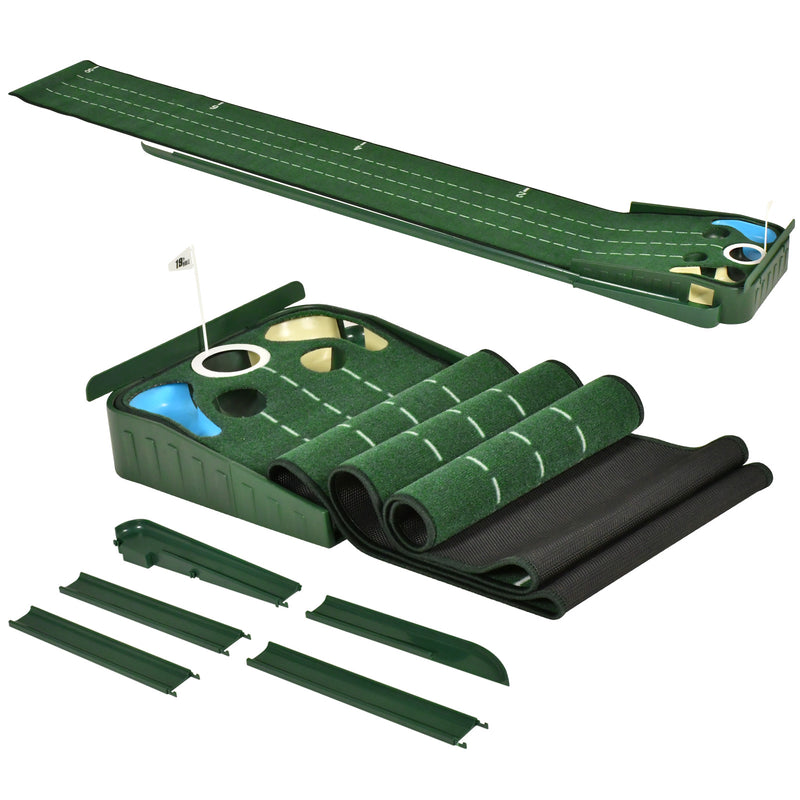 Advwin Golf Putting Mat with Auto Ball Return & 5 Holes