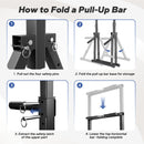 Advwin Adjustable Foldable Power Tower Pull Up Station
