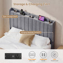Advwin Velvet Floating Bed Frame with RGB LED