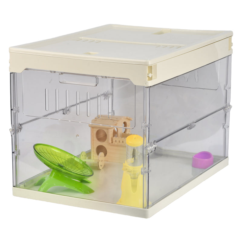 Advwin Foldable Transparent Hamster & Guinea Pig Cage
