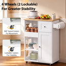Advwin Kitchen Island Cart on Wheels with Cabinet