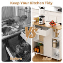 Advwin Kitchen Island Cart on Wheels with Charging Station