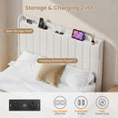 Advwin Velvet Floating Bed Frame with RGB LED
