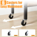 Advwin Fishing Rod Rack with Wheels & 3-Tier Shelves