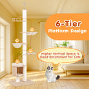 Advwin 6-Tier Cat Tree Adjustable Height(260-290 cm)