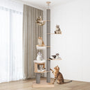 Advwin Tall Floor to Ceiling Cat Tree Adjustable Grey