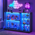 Advwin Glass Display Cabinet w/ 3-Color Sensor LED Light