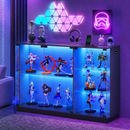 Advwin Glass Display Cabinet w/ 3-Color Sensor LED Light