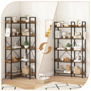 Advwin 5-Tier Corner Bookshelf Convertible L Shaped Bookcase (Pre-Order)