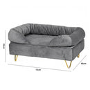 Advwin Elevated Dog Sofa Bed with Soft Velvet Cushion