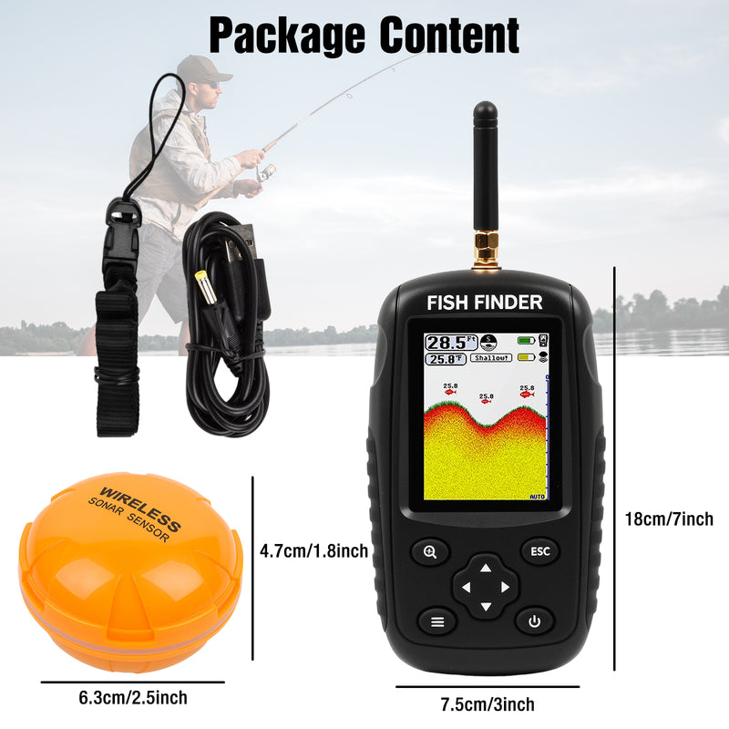 Advwin Portable Fish Finder Wireless Sonar Sensor Fish