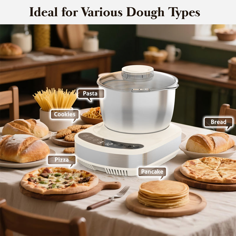 Advwin Electric Dough Maker 6.5L with Kneading & Ferment