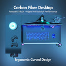 Advwin L Shaped Gaming Desk with LED Lights 100cm