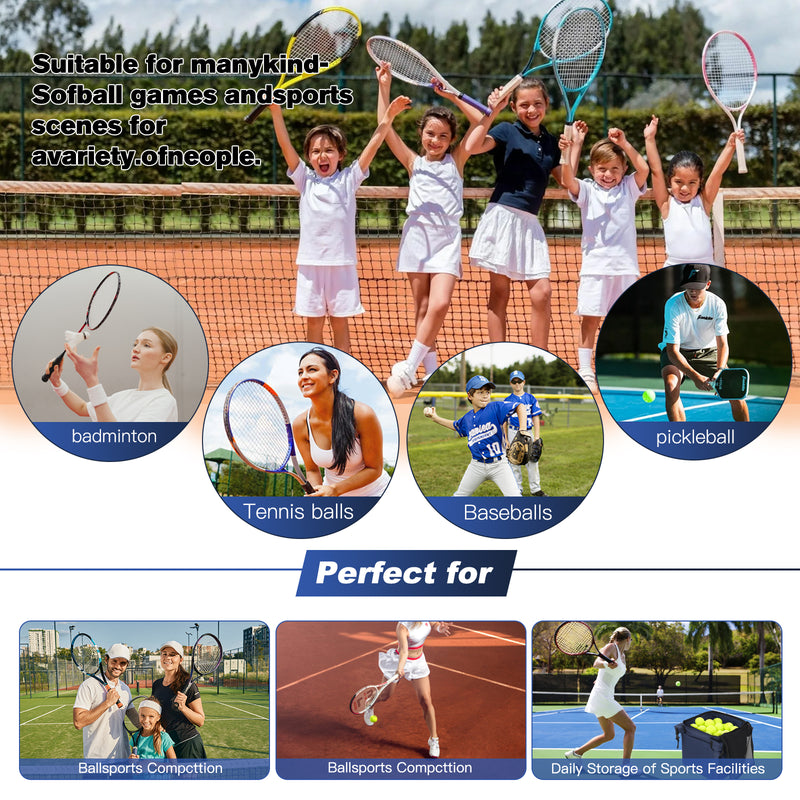 Advwin Foldable Tennis Ball Cart Aluminium Training Hopper