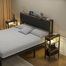 Advwin LED Bedside Table w/ AC Outlets and USB Ports