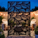 Advwin Leaf Metal Privacy Screen 119x183.5cm