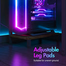 Advwin L Shaped Gaming Desk with LED Lights