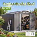 Advwin 8 x 10 FT Galvanised Steel Garden Shed